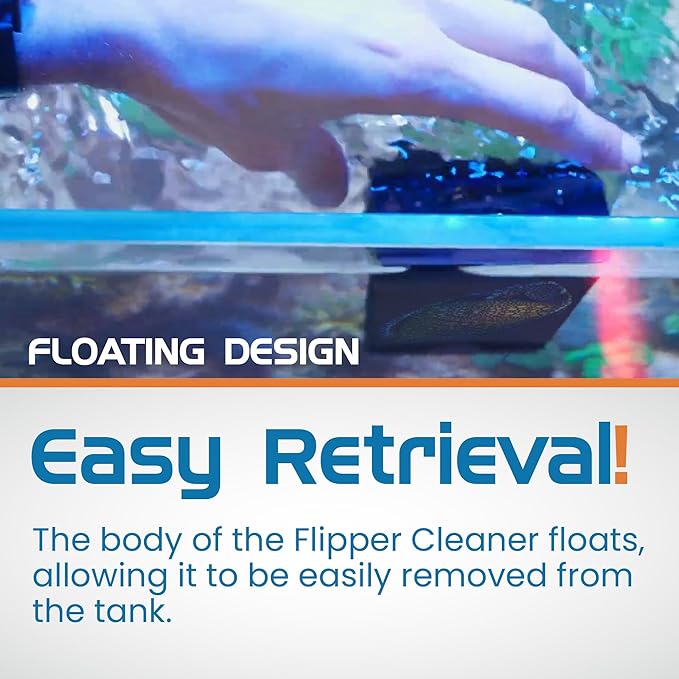 FL!PPER Flipper Edge Max Tang Limited Edition Floating Magnetic Aquarium Cleaner 2-In-1 Dual
