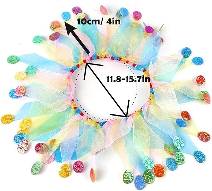 Elegant little tail 1PC Dog Easter Day Costume - Dog Cat Easter Day Collar Pet Collar Patterns Pet Tutu Collar Suit Pet Colorful Costume for Cats Small Medium Dogs