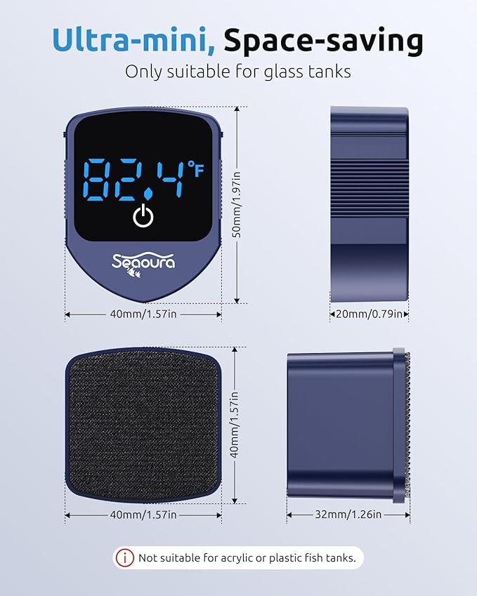 Aquarium Magnetic Cleaner with Thermometer