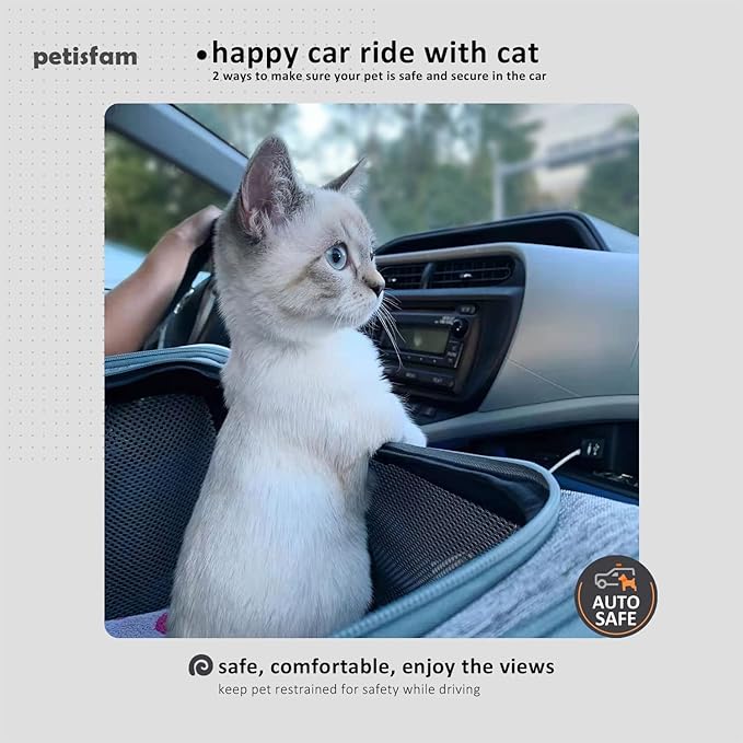 petisfam Top Load Cat Carrier Bag for Medium Cats and Small Dogs. Airline Approved