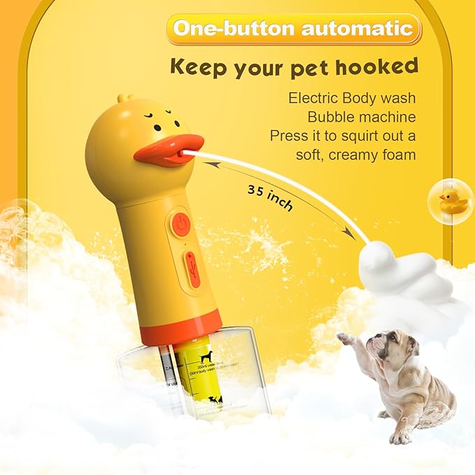 Electric Dog Cleaning Foam Machine Sprayer 9 in 3.2 in 3.2in 350ml 1200mAh Ultra IPX7 Waterproof