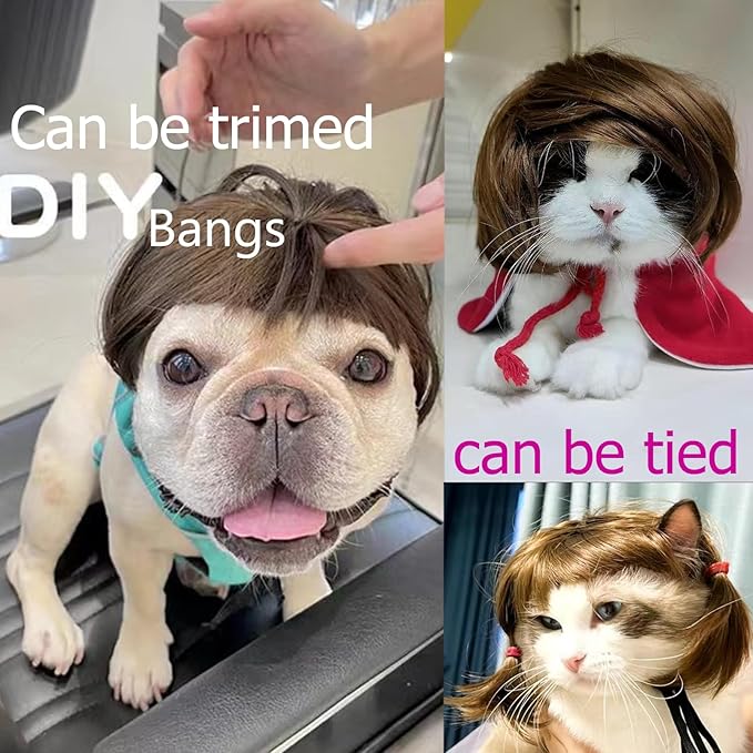 Funny Dog Wig Pet Costumes