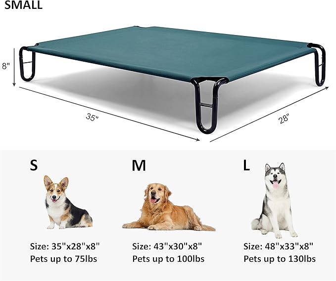 Elevated Dog Bed 35 x 28 x 8 inches