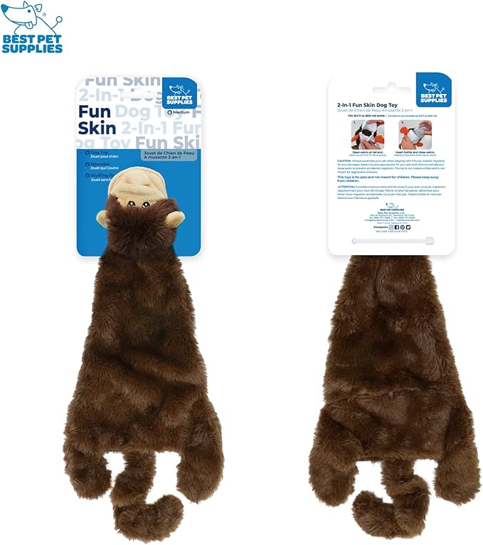 Best Pet Supplies 2-in-1 Stuffless Squeaky Dog Toys with Soft