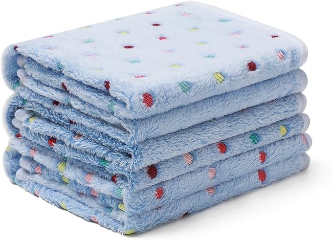 Luciphia 1 Pack 3 Blankets Super Soft Cute Dot Pattern Pet Blanket Flannel Throw for Dog Puppy Cat Dot Small(23x16)
