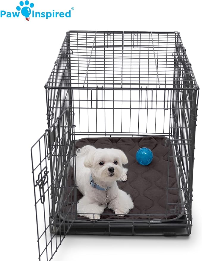 Paw Inspired Washable Padded Crate Mats for Dogs 29” x 18” Pad, 30-inch Kennels