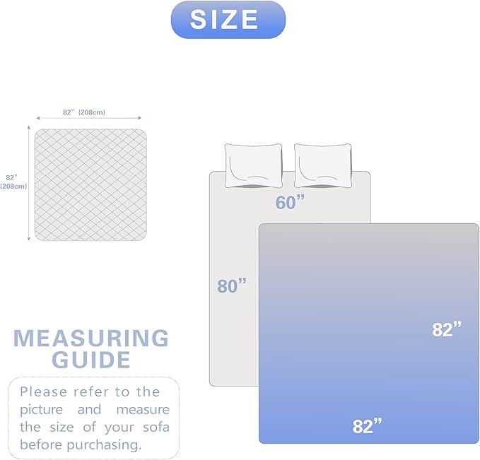 Waterproof Dog Bed Cover 82"x82")