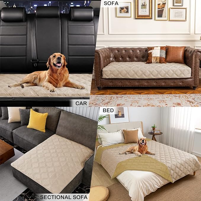 SUNNYTEX Waterproof & Reversible Dog Bed Cover Sofa Pets,(82 * 82“)