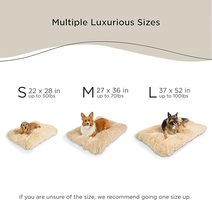 Best Friends by Sheri 4-in-1 Orthopedic Nap Mat Shag Dog Mat for Elevated Dog Beds and Dog Crates 27x36