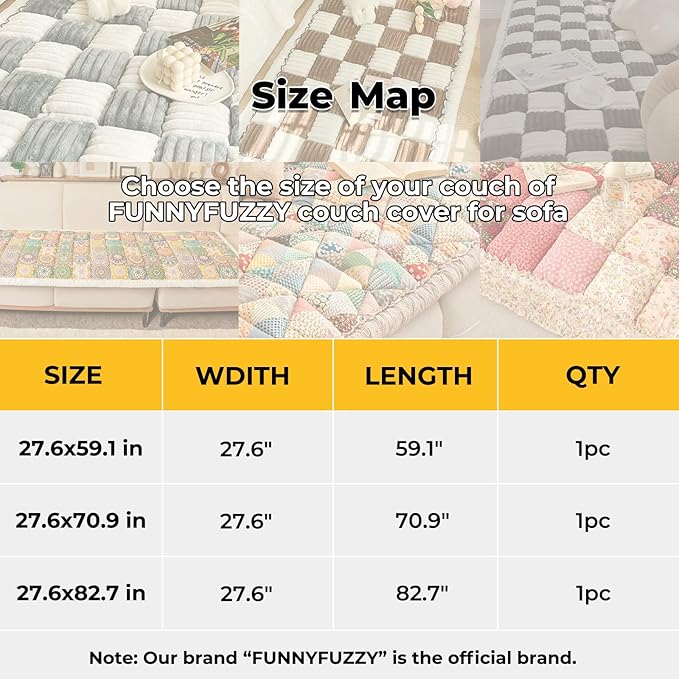 Pet Couch Covers for Sofa 27.6"×82.7")