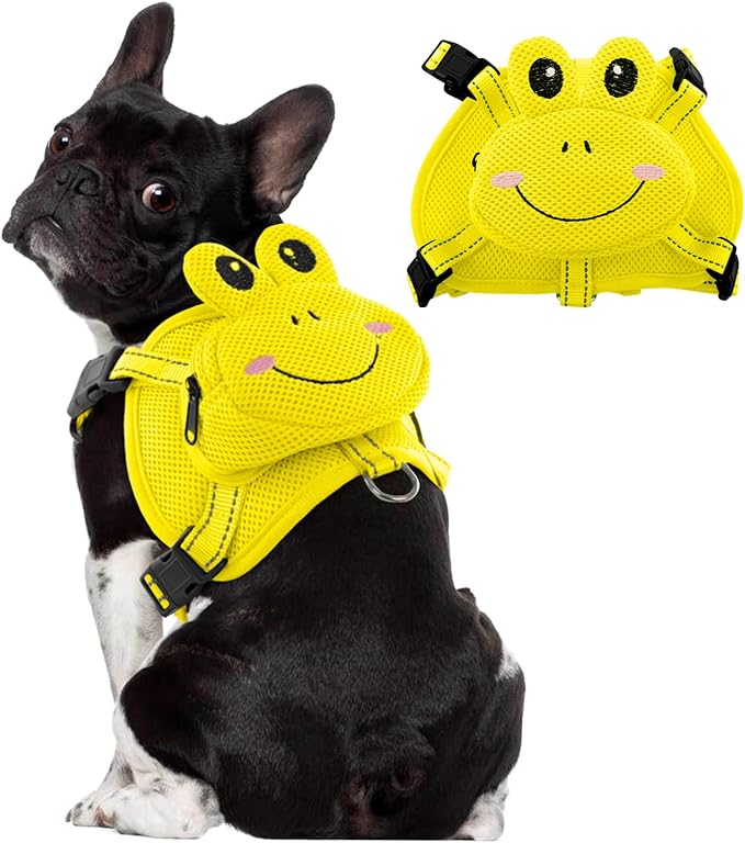 Dog Backpack Harness Dog Self Carrier Bag Adjustable