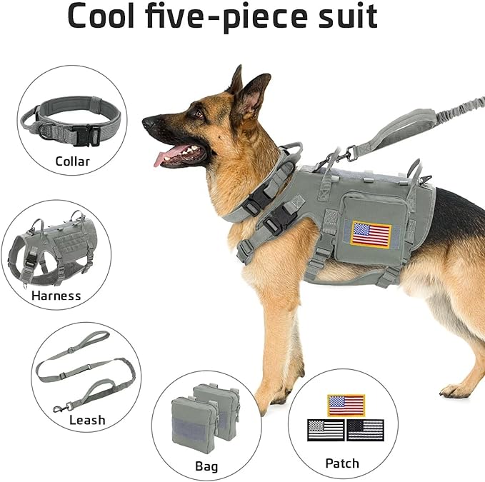 Forestpaw Tactical Dog Harness for Large Dogs