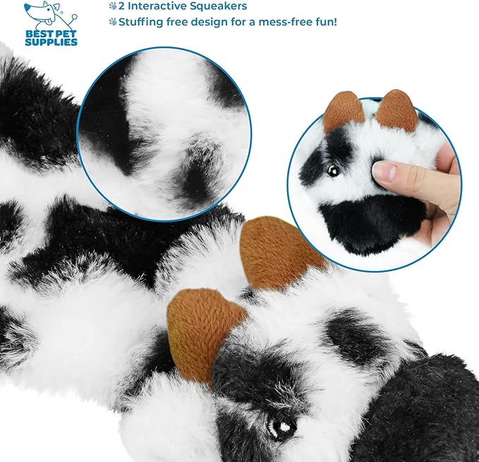 Best Pet Supplies 2-in-1 Stuffless Squeaky Dog Toys with Soft