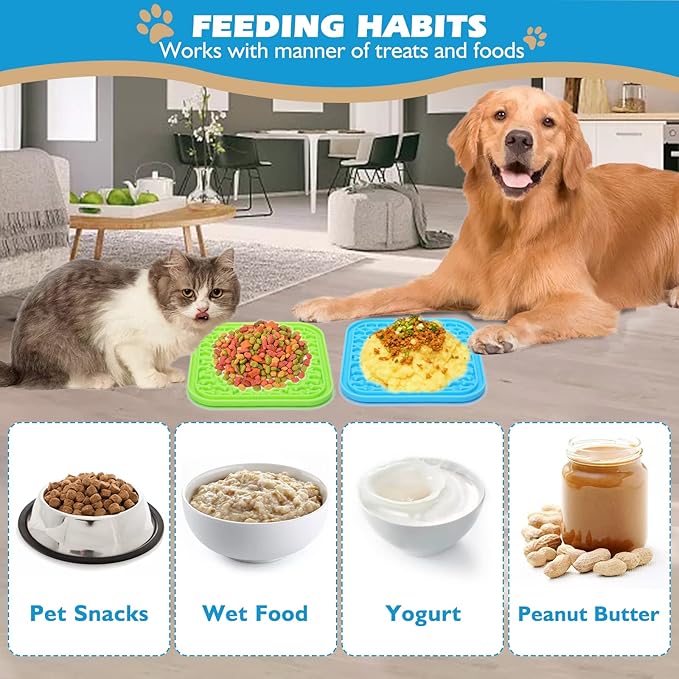 2 Pack Lick Mat for Dogs and Cats