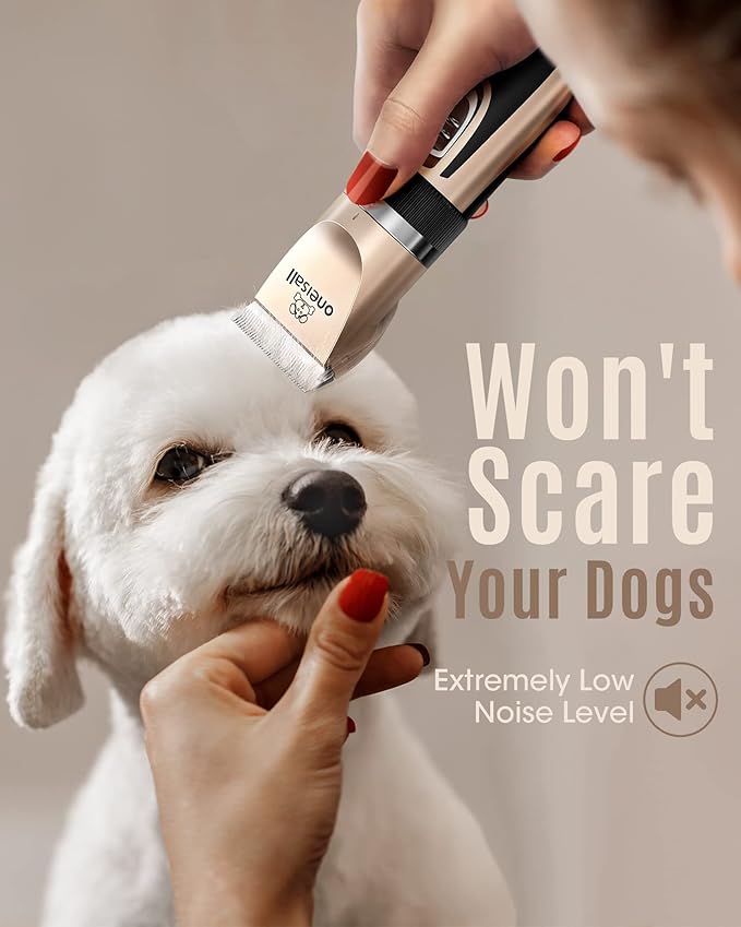 oneisall Dog Clippers Low Noise 2-Speed Quiet