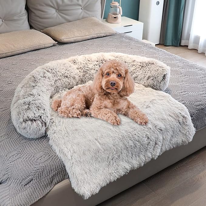 Pet Sofa Couch Protector for Dog with Memory Foam Neck Bolster