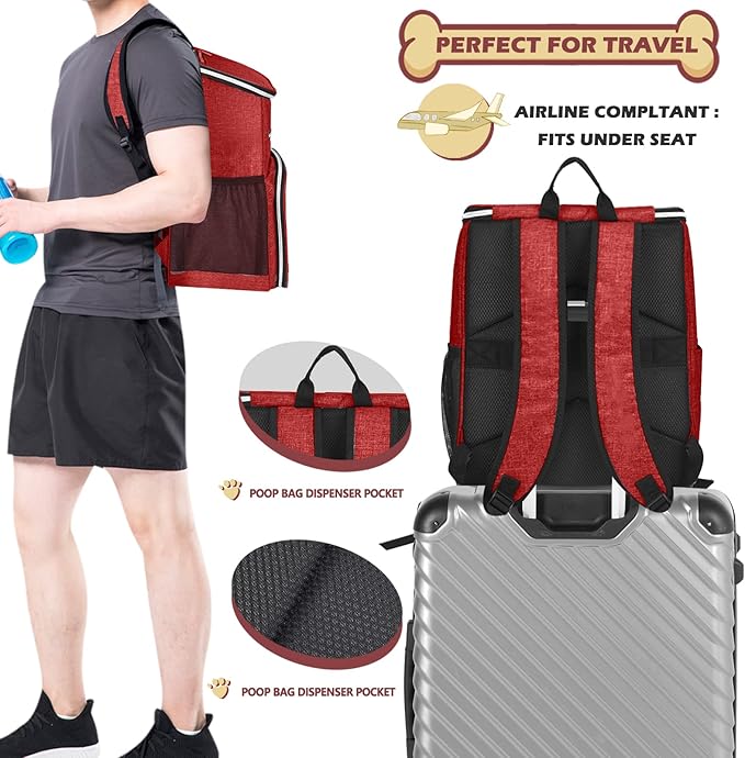 BAGLHER 丨Dog Travel Bag Backpack 2 Silicone 2 Food