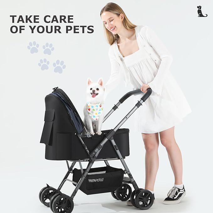 SWITTE Dog Stroller for Small Medium Dogs 4 Universal