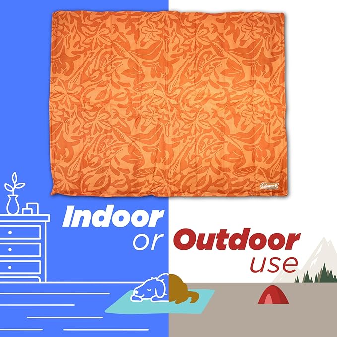 Coleman Medium Coral Botanical Pattern Reversible Cooling Mat 24” x 30”
