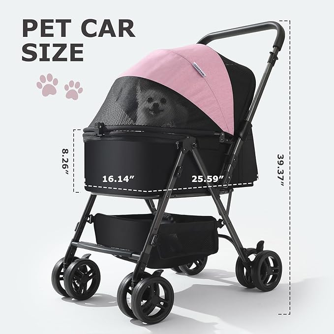 SWITTE Dog Stroller for Small Medium Dogs 4 Universal