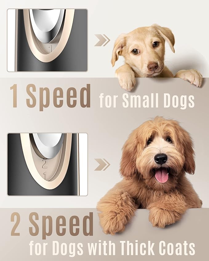 oneisall Dog Clippers Low Noise 2-Speed Quiet