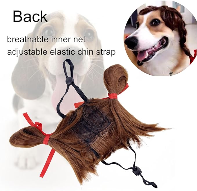 Funny Dog Wig Pet Costumes