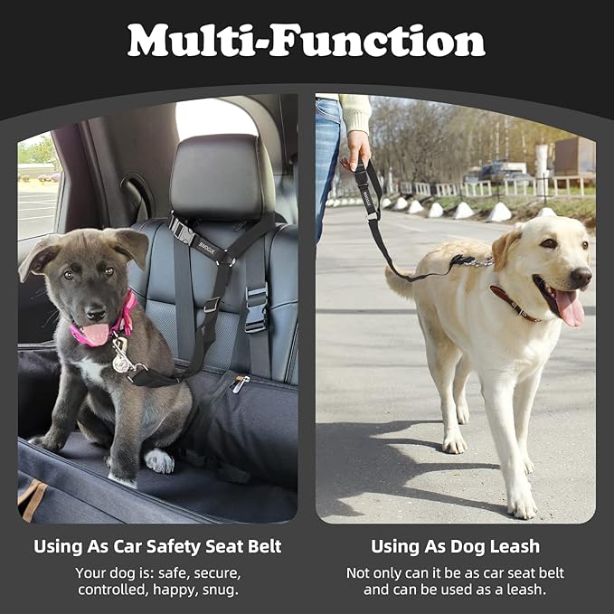 BWOGUE Pet Dog Cat Seat Belts (1 Pack)