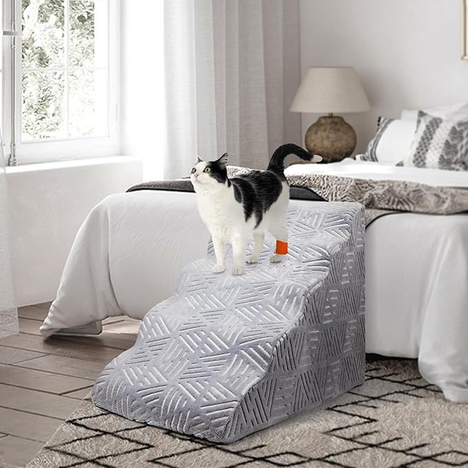 Foam 5 Tier Dog Steps&Stairs for High Beds 25 inches High