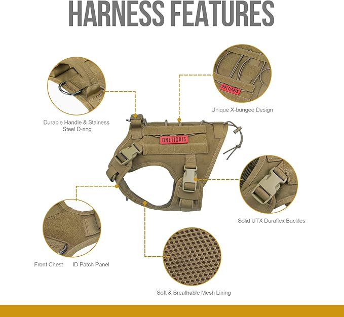 OneTigris Tactical Dog Harness Vest