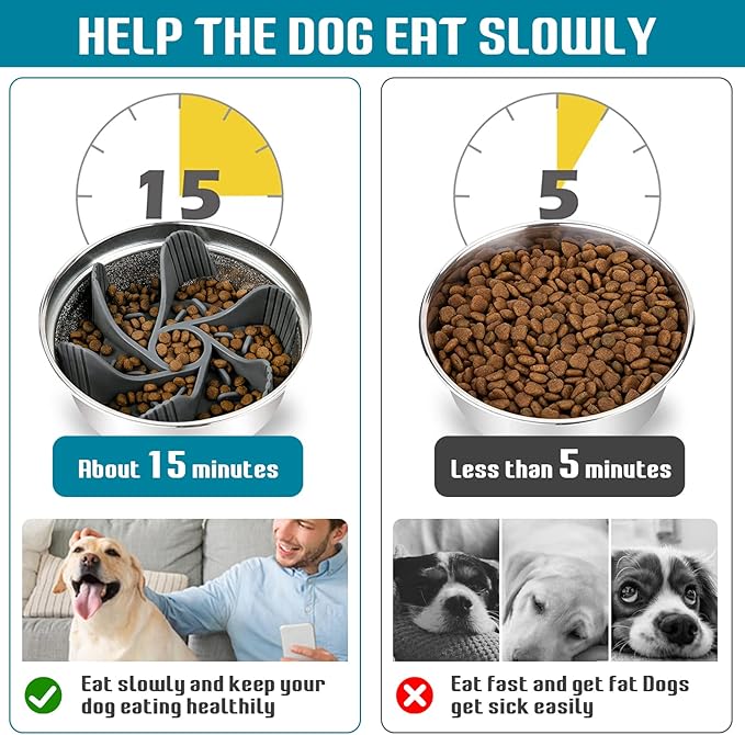Slow Feeder Insert for Small Medium Large Breed Dog Bowl 18 Octopus
