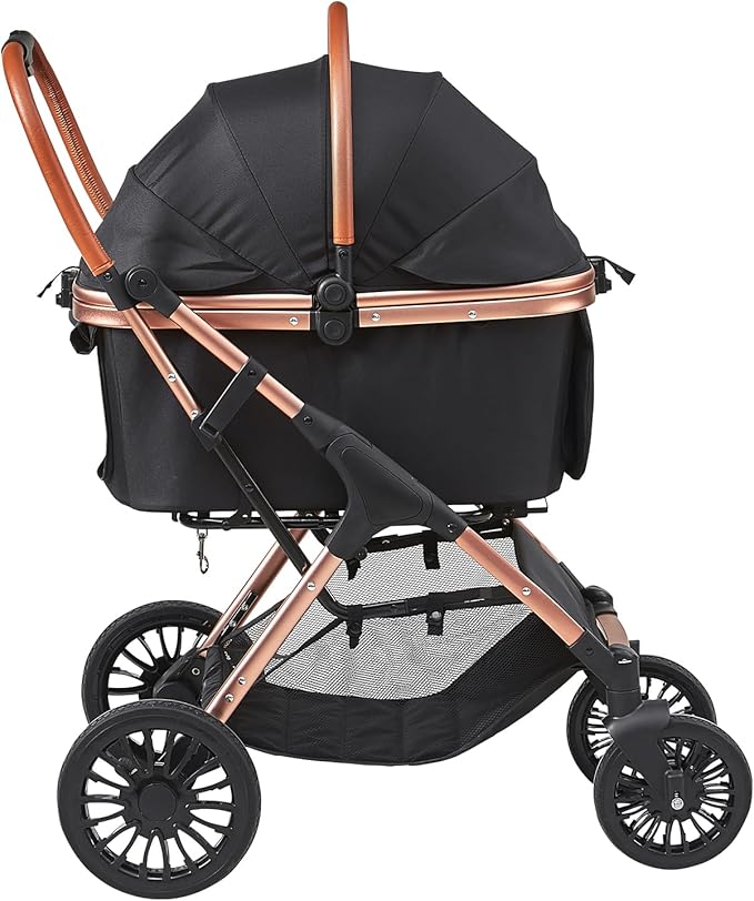 VEVOR 3 in 1 Large Pet Stroller for Dogs Cats Up to 66lbs 4 Wheels 2 Cats