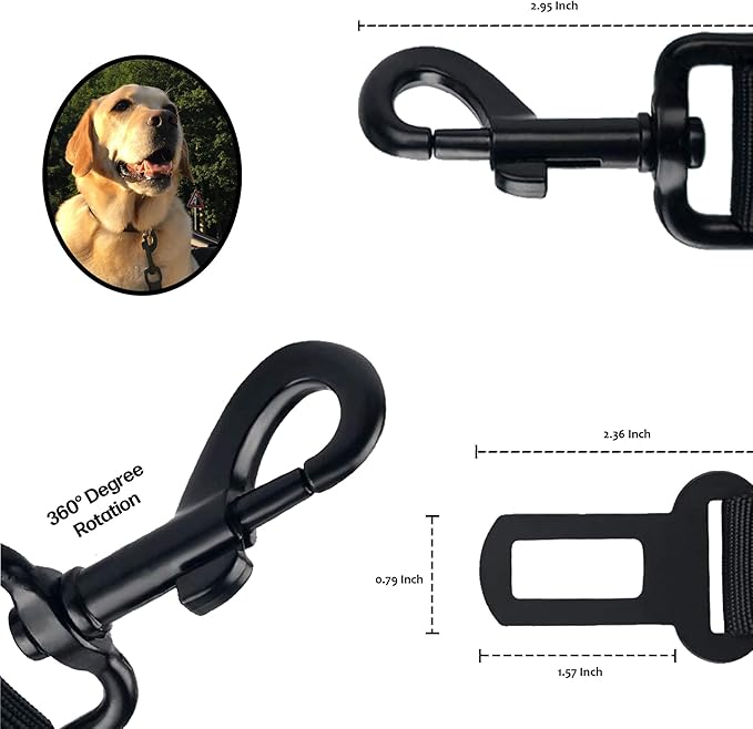 PawSafe Dog Car Seatbelt 2 Belts 1 Compact