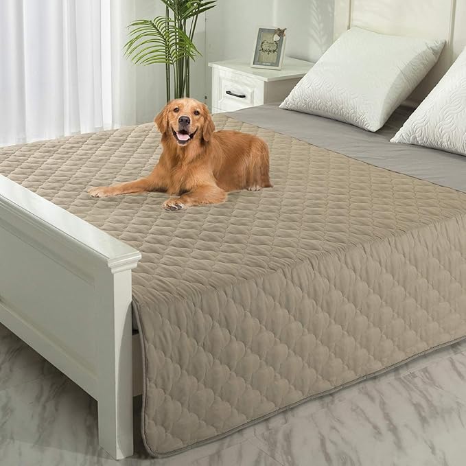 SPXTEX Dog Bed Covers Dog Pet Pads Puppy 1 Piece 82"x102" Beige+Sand