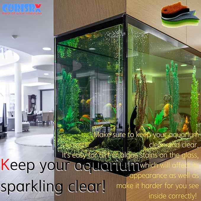3 Packs Aquarium Fish Shape Glass Cleaner Sponge 4 Kinds