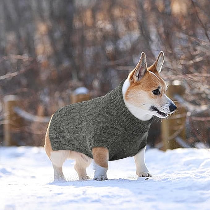 BRKURLEG Thermal Knitted Dog Sweater for Small Dog