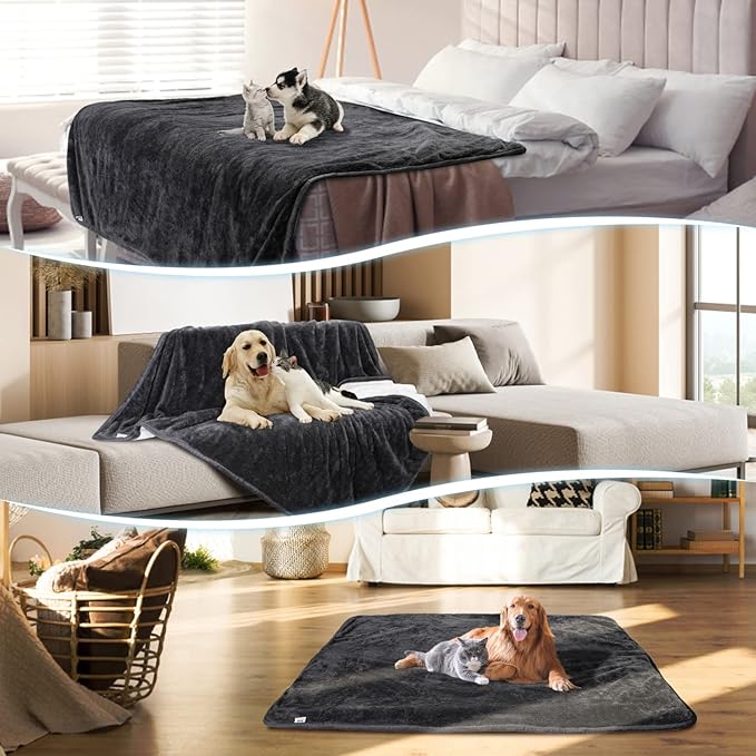 Nobleza Waterproof Dog Blanket 50" × 60" Reversible