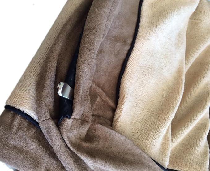 Replacement Beige Color Coral Fleece Microfiber Plush Suede (47''x29''x4'')