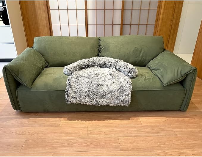 Calming Dogs/Cats Bed Fluffy Plush Dogs/Cats Mat for Furniture Protector with Waterproof Lining