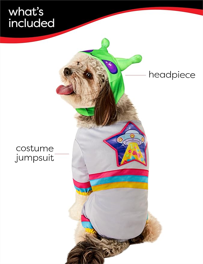 Rubies Alien Fun and Cute Pet Costume Jumpsuit and Hood for Themed Party and Halloween