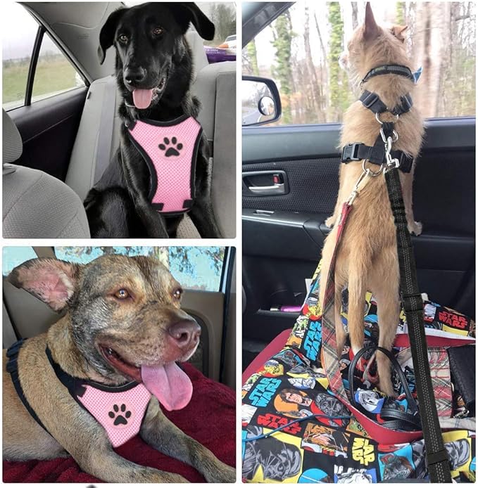 SlowTon Dog Seat Belt Harness for Car