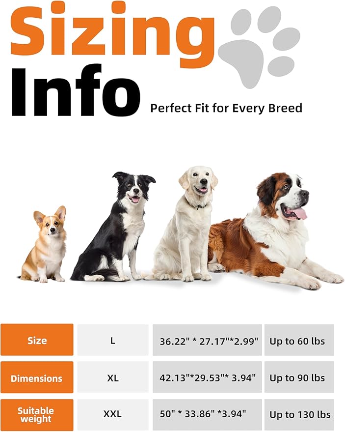 Sytopia Outdoor Dog Beds for Large Dogs with Detachable Blanket (36 x 27 in)