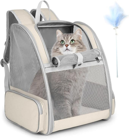 Cat Backpack Carrier 15lbs, Ventilated