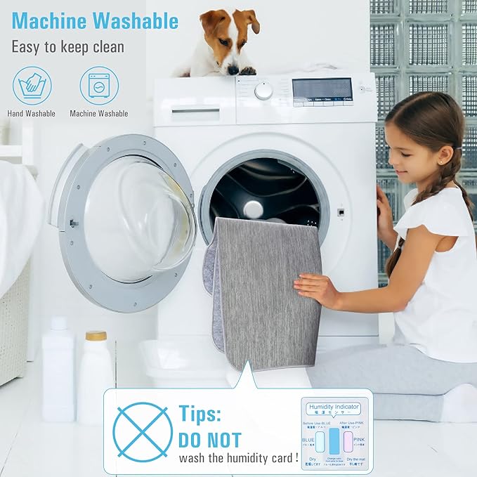 Rywell Pet Reusable Bed Pad Summer Cooling Dogs Mat with Humidity indicator card