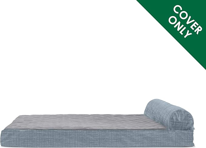 Furhaven Replacement Dog Bed Cover Quilted Fleece & Suede Print Chaise