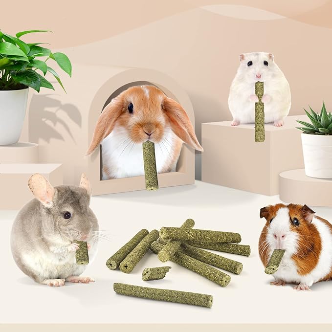Bissap 114PCS Timothy Hay Sticks for Rabbits