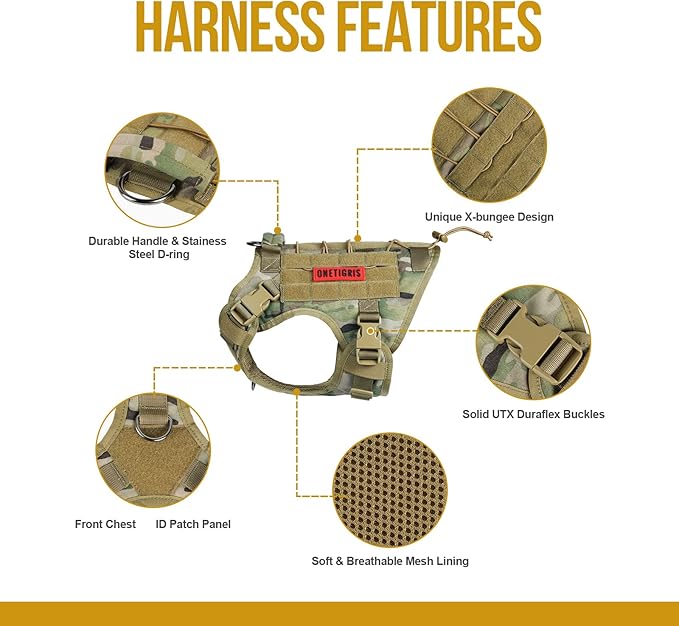Tactical Dog Harness Vest with Handle