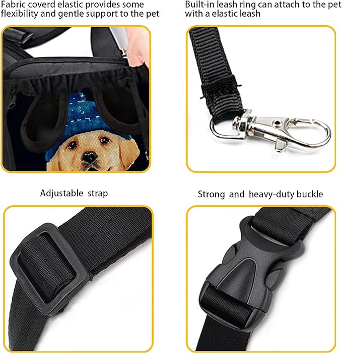 Colorful Rainbow Stripe Design Dog Travel Sling Bag Pouch