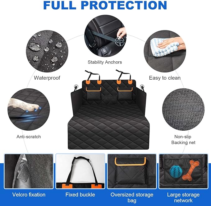 4-in-1 SUV Cargo Liner for Dogs Vans(54" W 88" L)