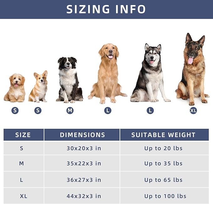 DaysU Dog Bed for Medium Dogs 35 Ibs, 35x22x3in