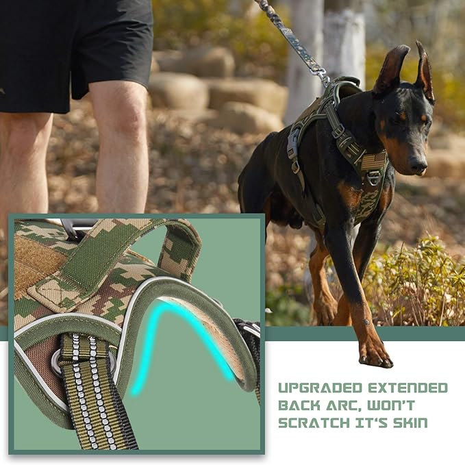 BUMBIN Tactical Dog Harness for Large Dogs No Pull